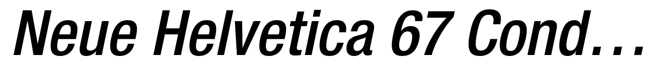 Neue Helvetica 67 Condensed Medium Oblique